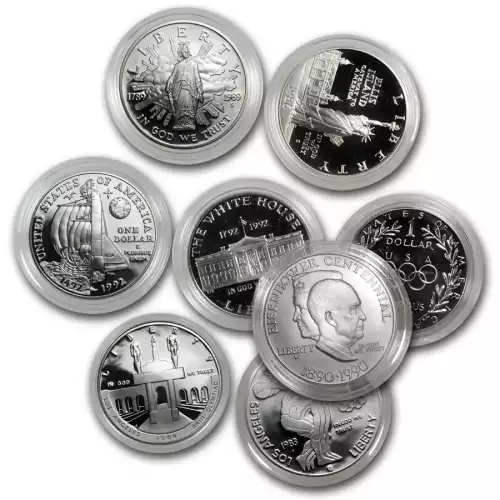 U.S. Mint $1 Silver Commem BU/Proof (ASW .7734 oz, Capsule Only) (1)